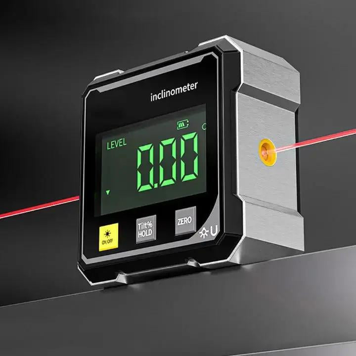 Digital Laser Inclinometer – Precise Angle Measurement & Multi-Surface Levelling