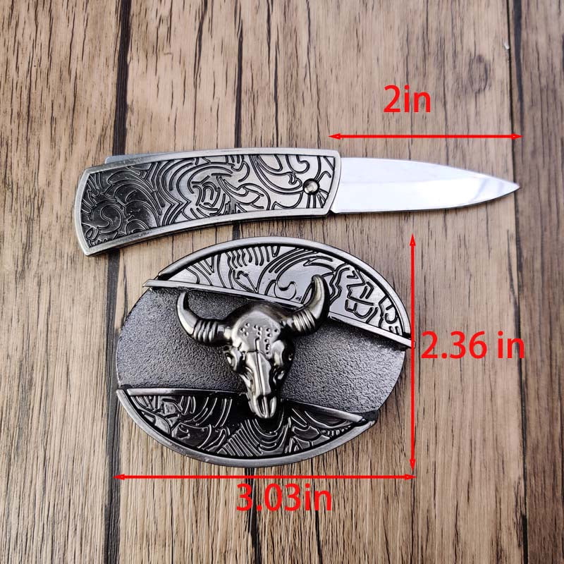 Metal Oval Cowboys Belt Buckle – Western Style Durable & Decorative