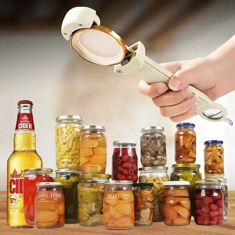 Magnetic Can Opener - Multifunctional, Safe & Effortless One-Touch Opening