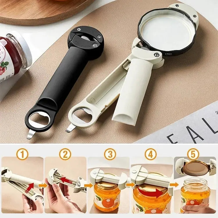 Magnetic Can Opener - Multifunctional, Safe & Effortless One-Touch Opening