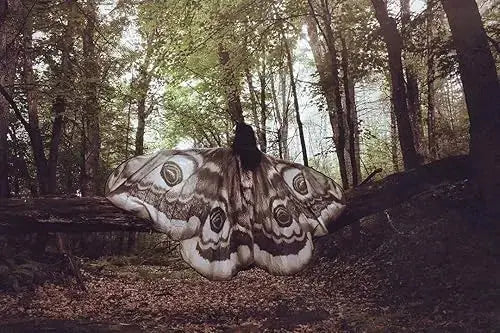 Gray Moth Wing Costume Cape