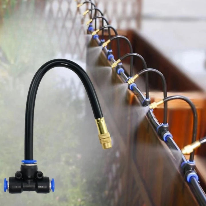 Garden & Balcony Irrigation System – 360° Spray Nozzles, Automatic & No Power Required