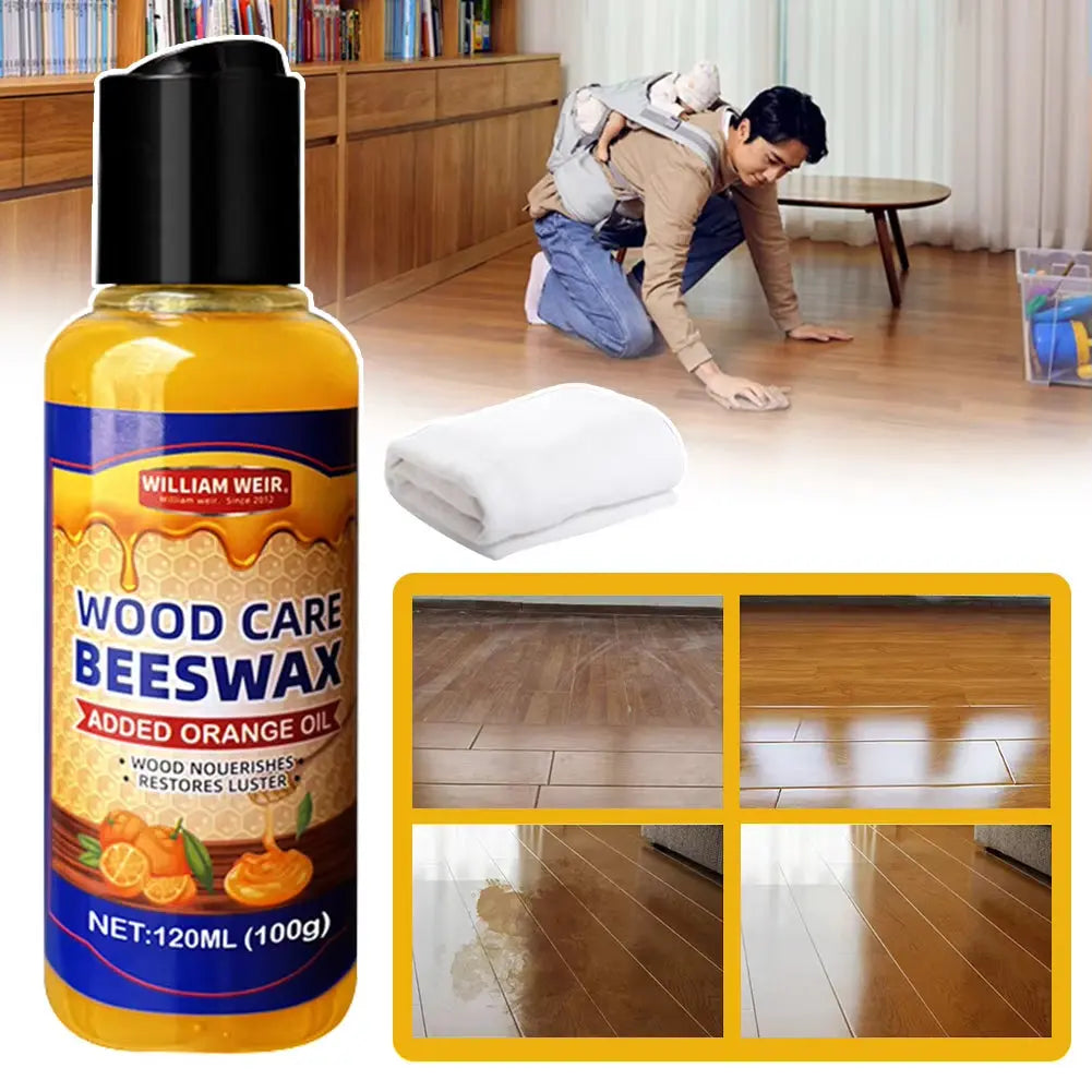 Natural Beeswax Wood Care 2-Pack - Nourishing Polish & Protection for Furniture