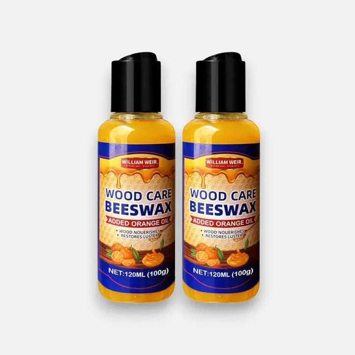 Natural Beeswax Wood Care 2-Pack - Nourishing Polish & Protection for Furniture