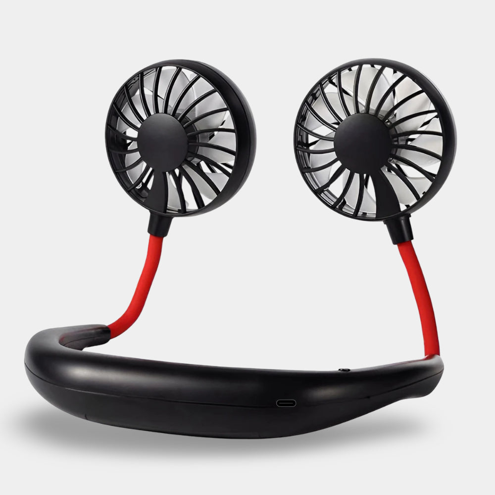 Portable Neck Fan - Hands-Free Rechargeable Cooling Device for Home & Outdoors
