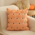 Plush Pumpkin Motif Halloween Throw Pillow - Style B