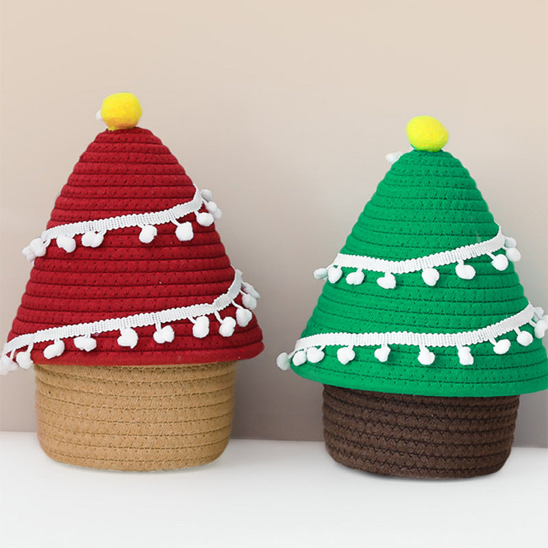 Decorative Christmas Tree Basket – Festive Storage Basket