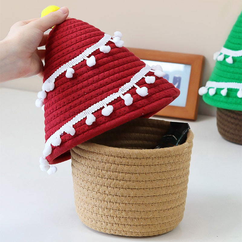 Decorative Christmas Tree Basket – Festive Storage Basket