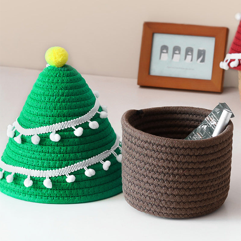 Decorative Christmas Tree Basket – Festive Storage Basket