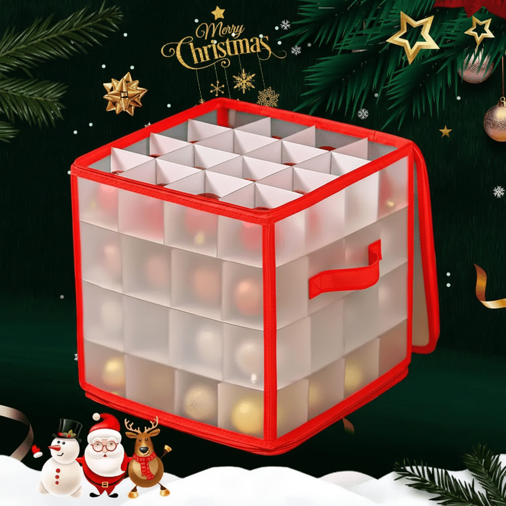 Clear Plastic Christmas Ornament Storage Box
