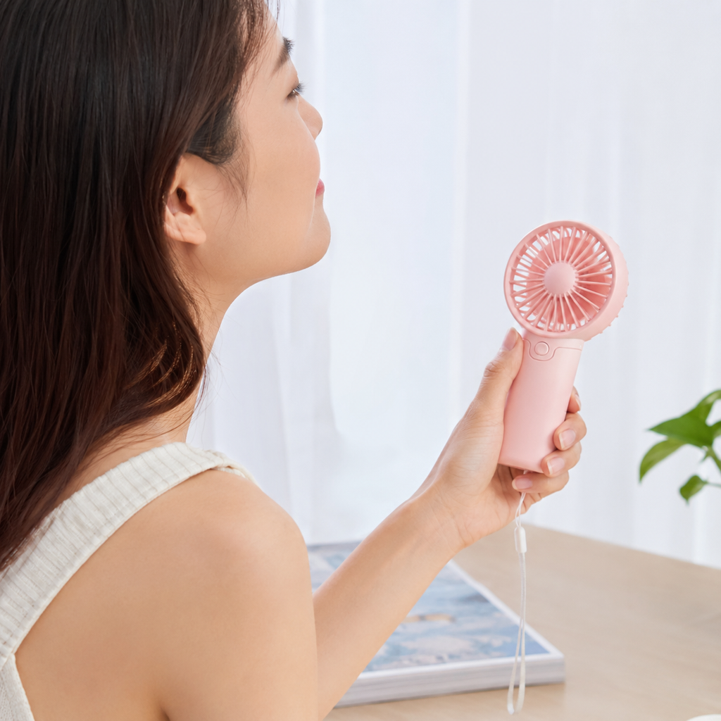 ZenWave Traveler | Portable Mini Fan – Handheld, Battery Powered & Travel-Ready