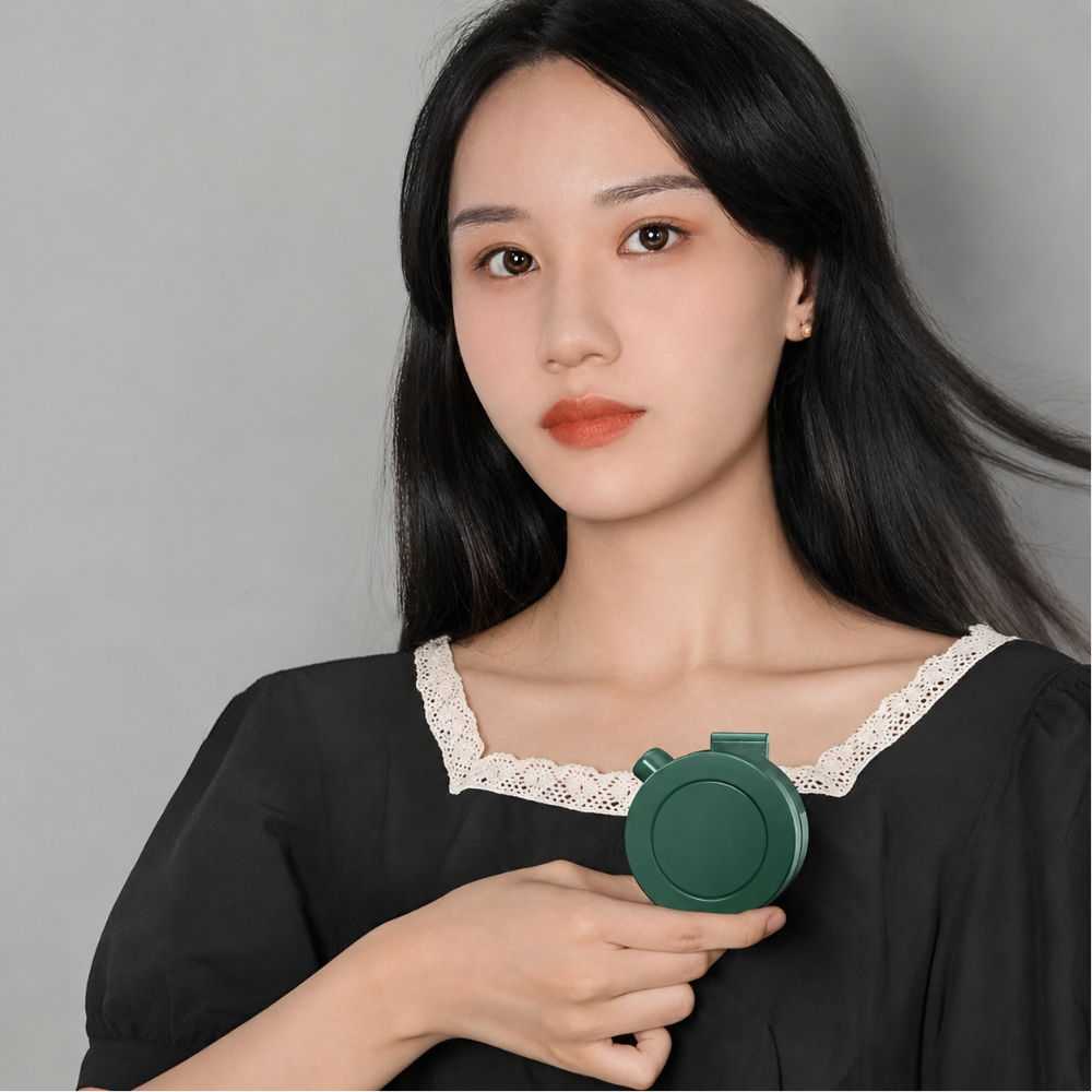 Mini Clip-On Neck Fan - Portable Adjustable Foldable Personal Cooling Fan