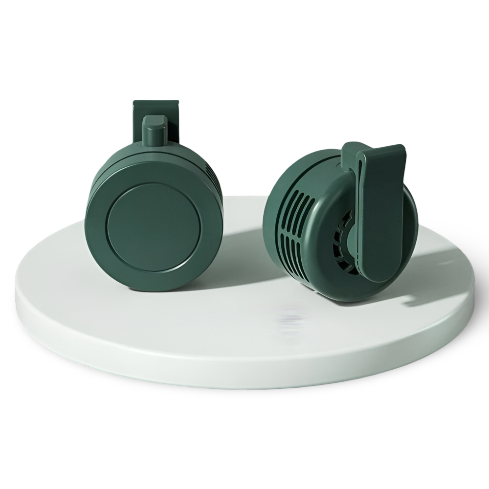 Mini Clip-On Neck Fan - Portable Adjustable Foldable Personal Cooling Fan