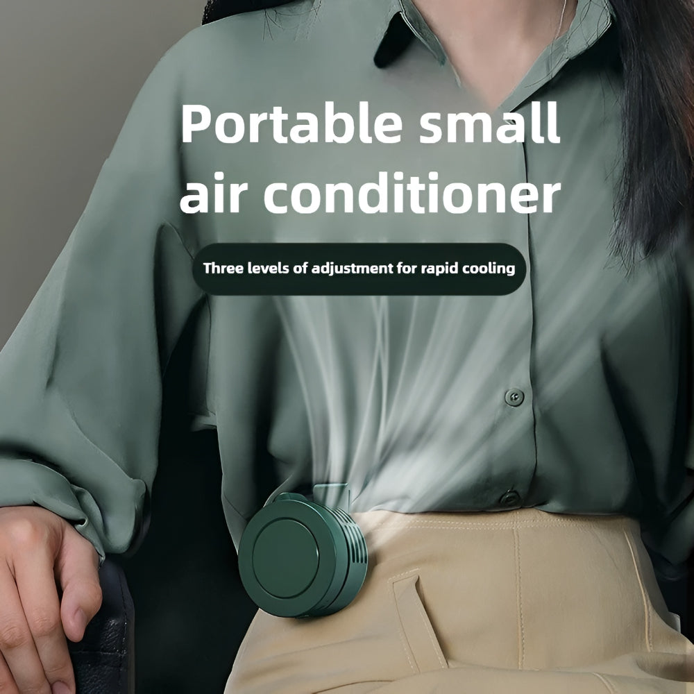 Mini Clip-On Neck Fan - Portable Adjustable Foldable Personal Cooling Fan