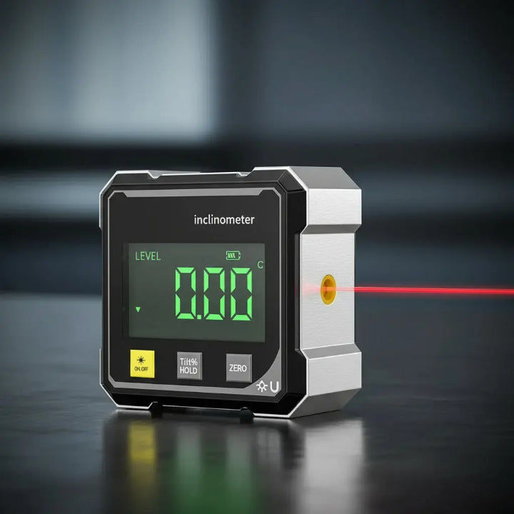 Digital Laser Inclinometer – Precise Angle Measurement & Multi-Surface Levelling