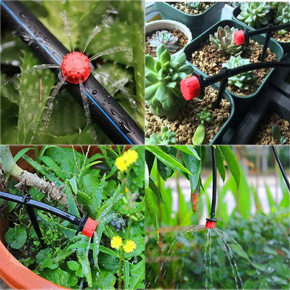 Drip Irrigation Drippers 100-Pack – Adjustable Precise & Efficient Plant Watering