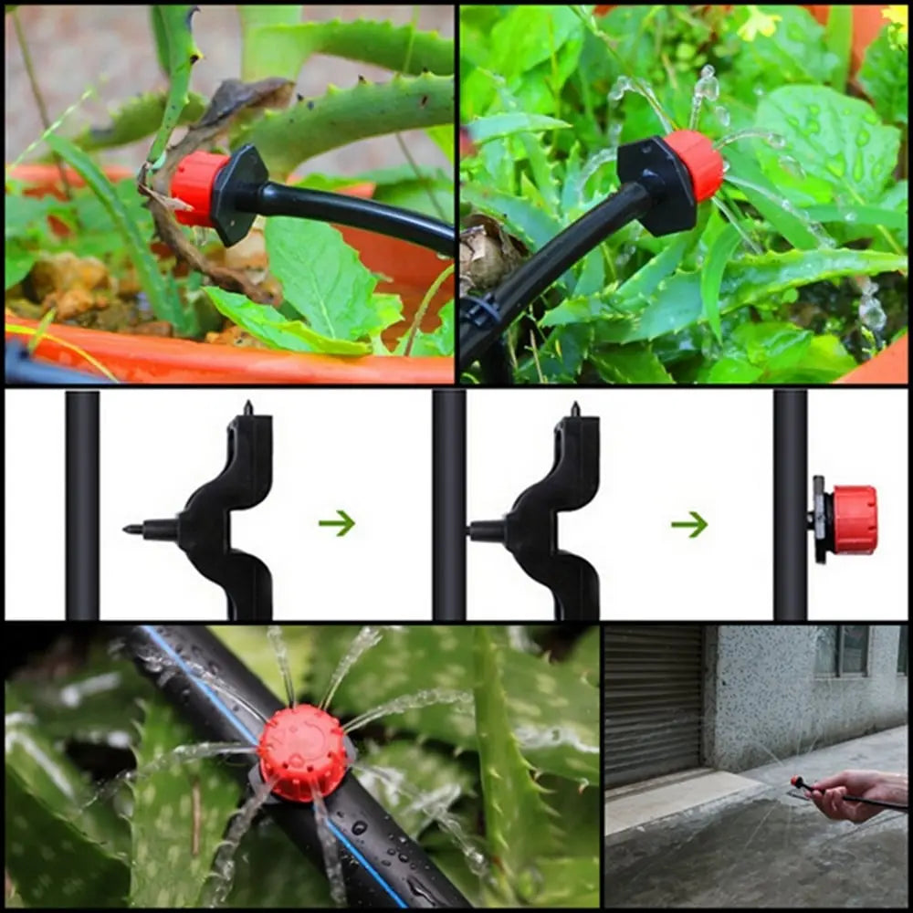 Drip Irrigation Drippers 100-Pack – Adjustable Precise & Efficient Plant Watering