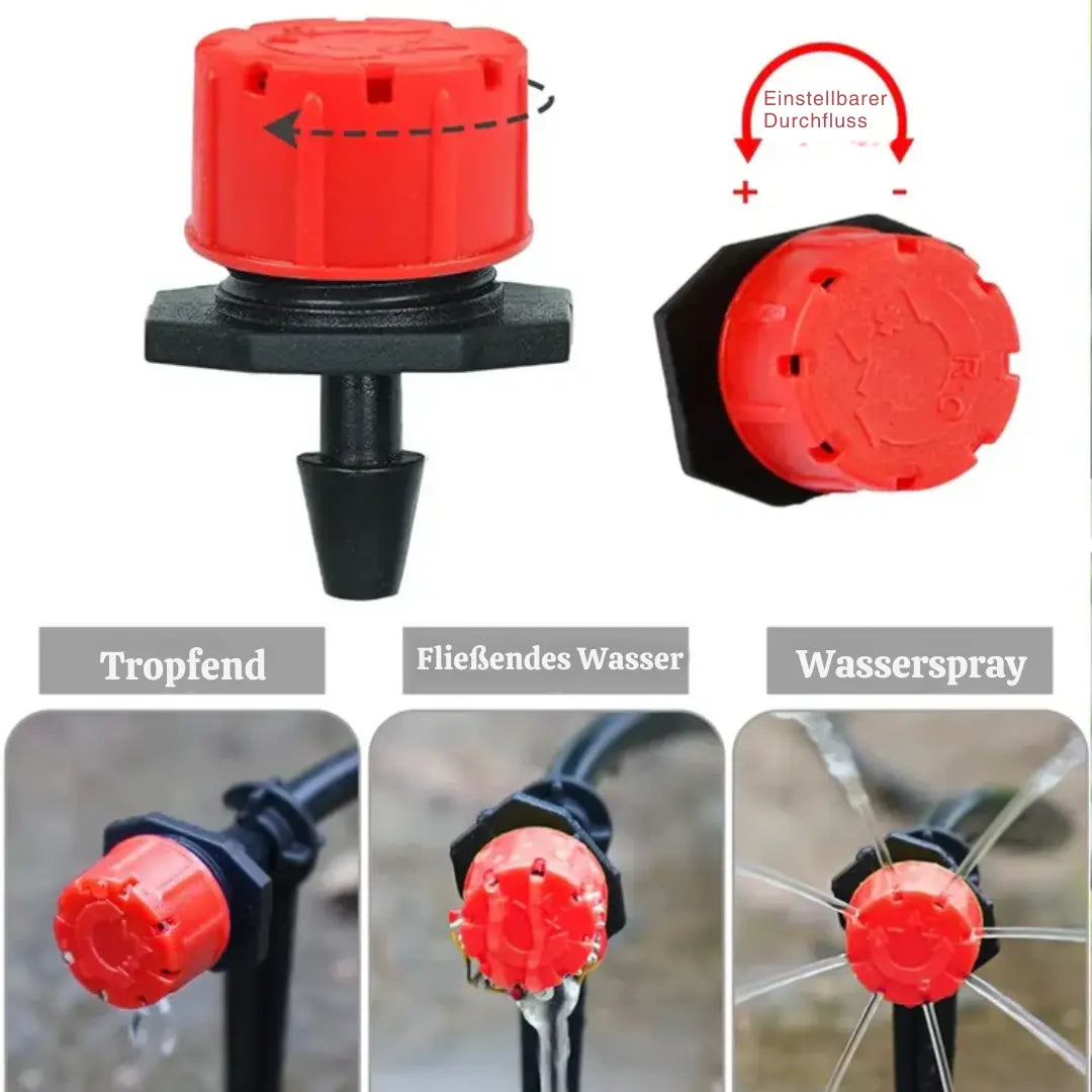 Drip Irrigation Drippers 100-Pack – Adjustable Precise & Efficient Plant Watering