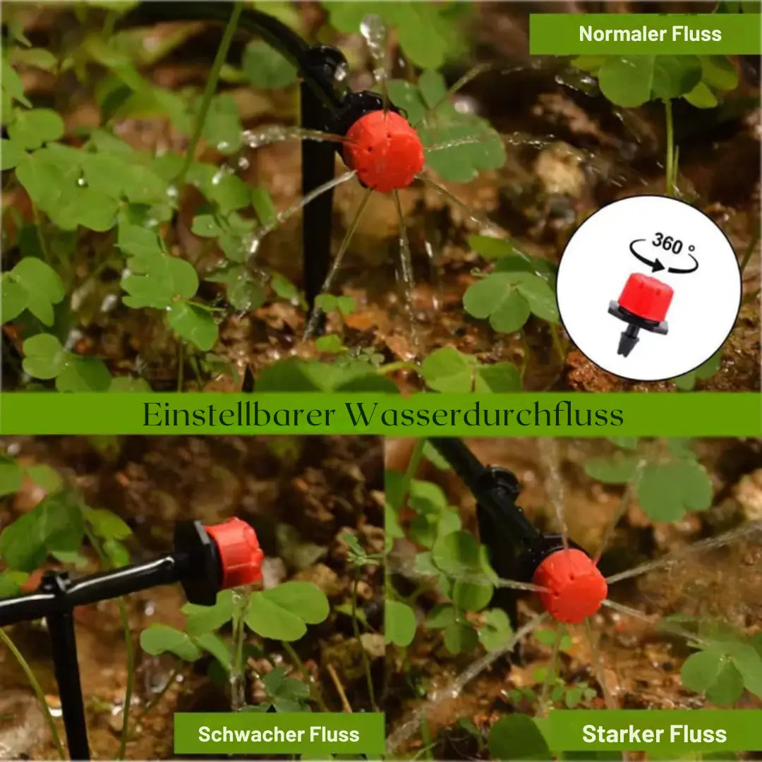 Drip Irrigation Drippers 100-Pack – Adjustable Precise & Efficient Plant Watering