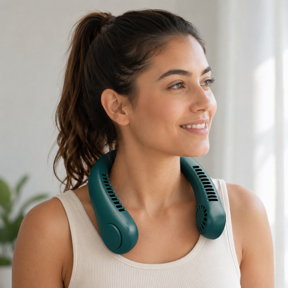 Wearable Portable Neck Fan - Hands-Free Rechargeable Cooling Fan for Outdoors