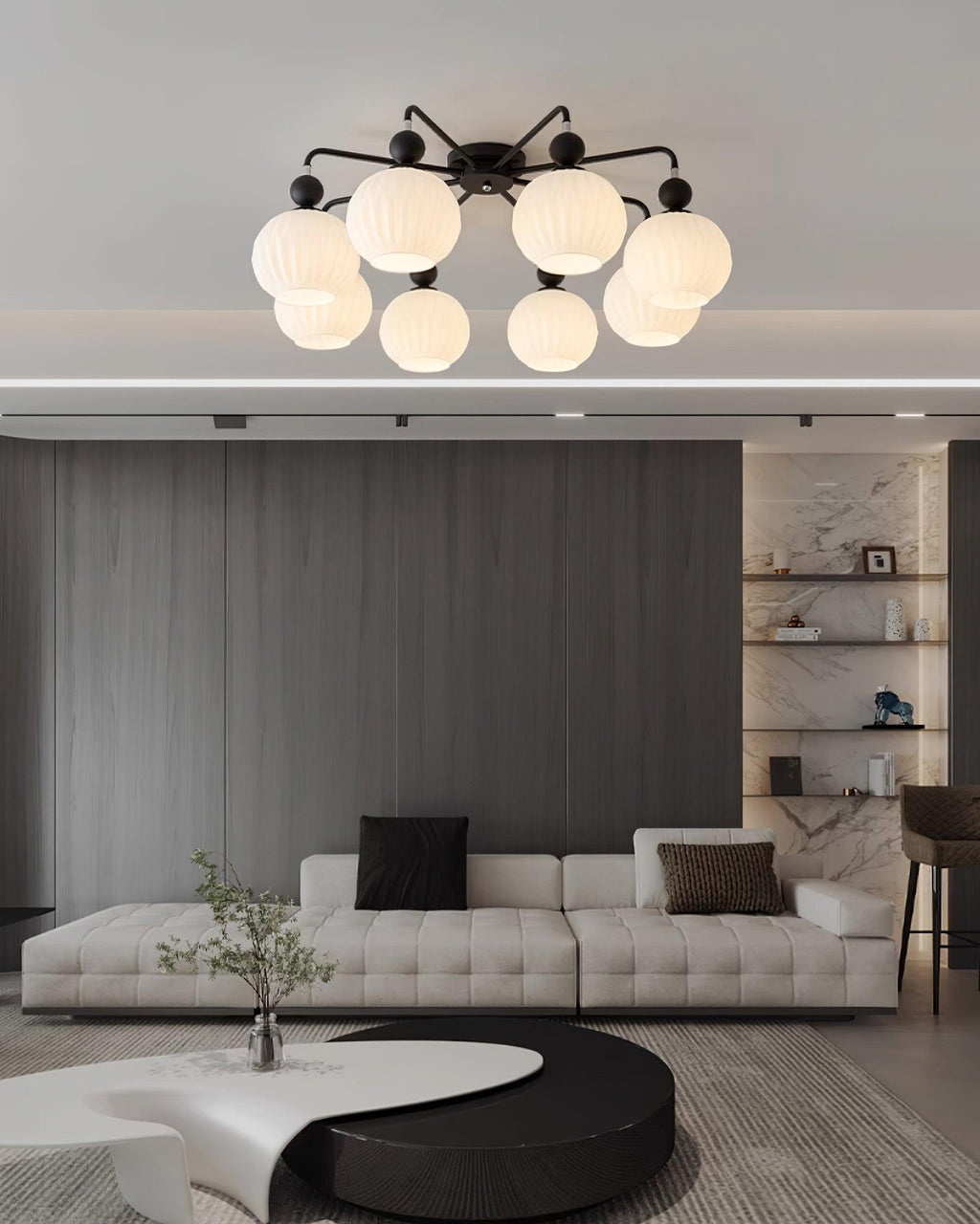 Multi-Light Glass Pendant Ceiling Fixture