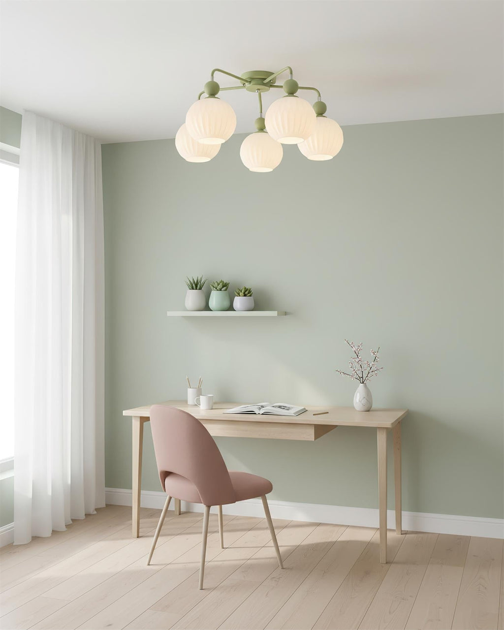 Multi-Light Glass Pendant Ceiling Fixture