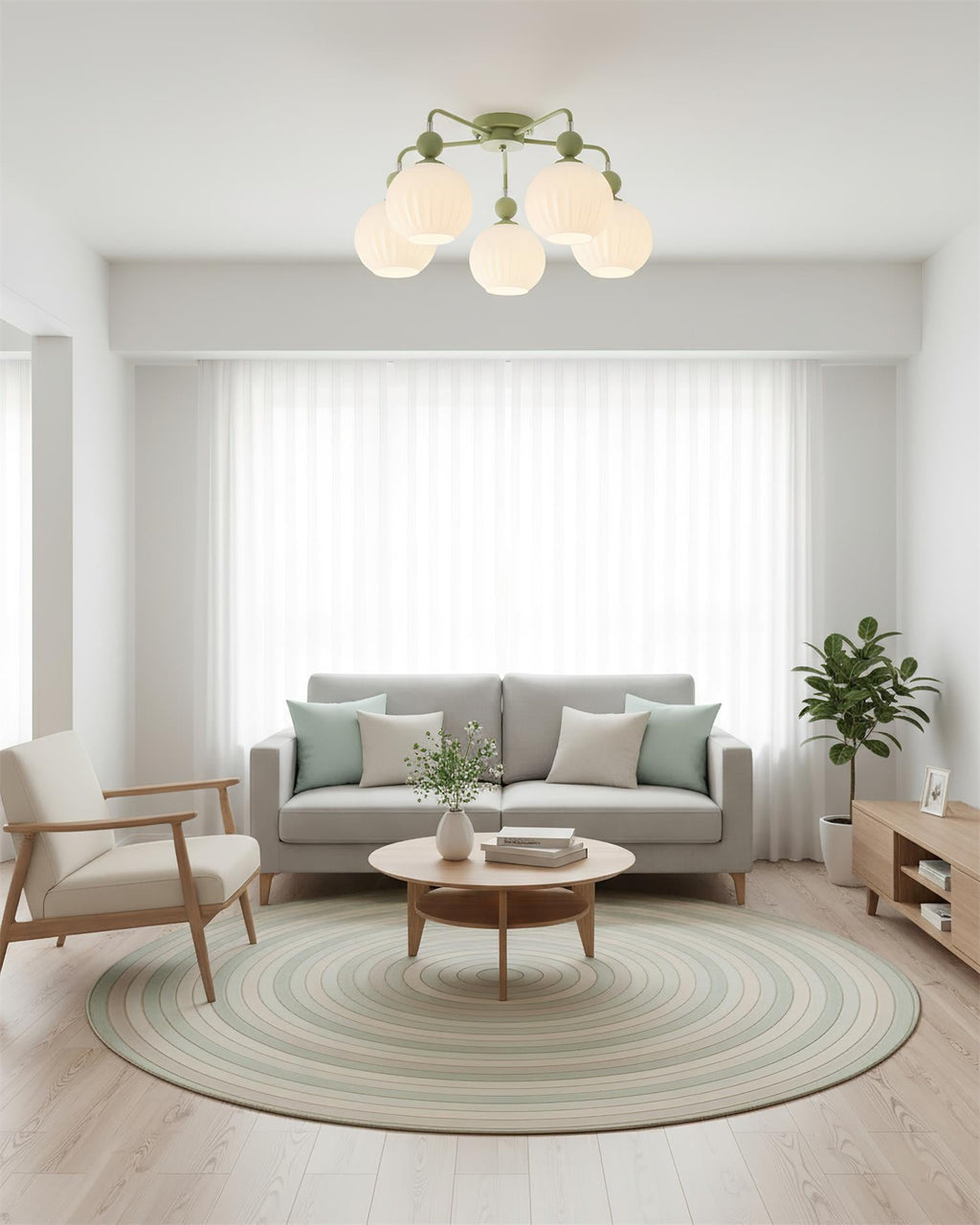Multi-Light Glass Pendant Ceiling Fixture