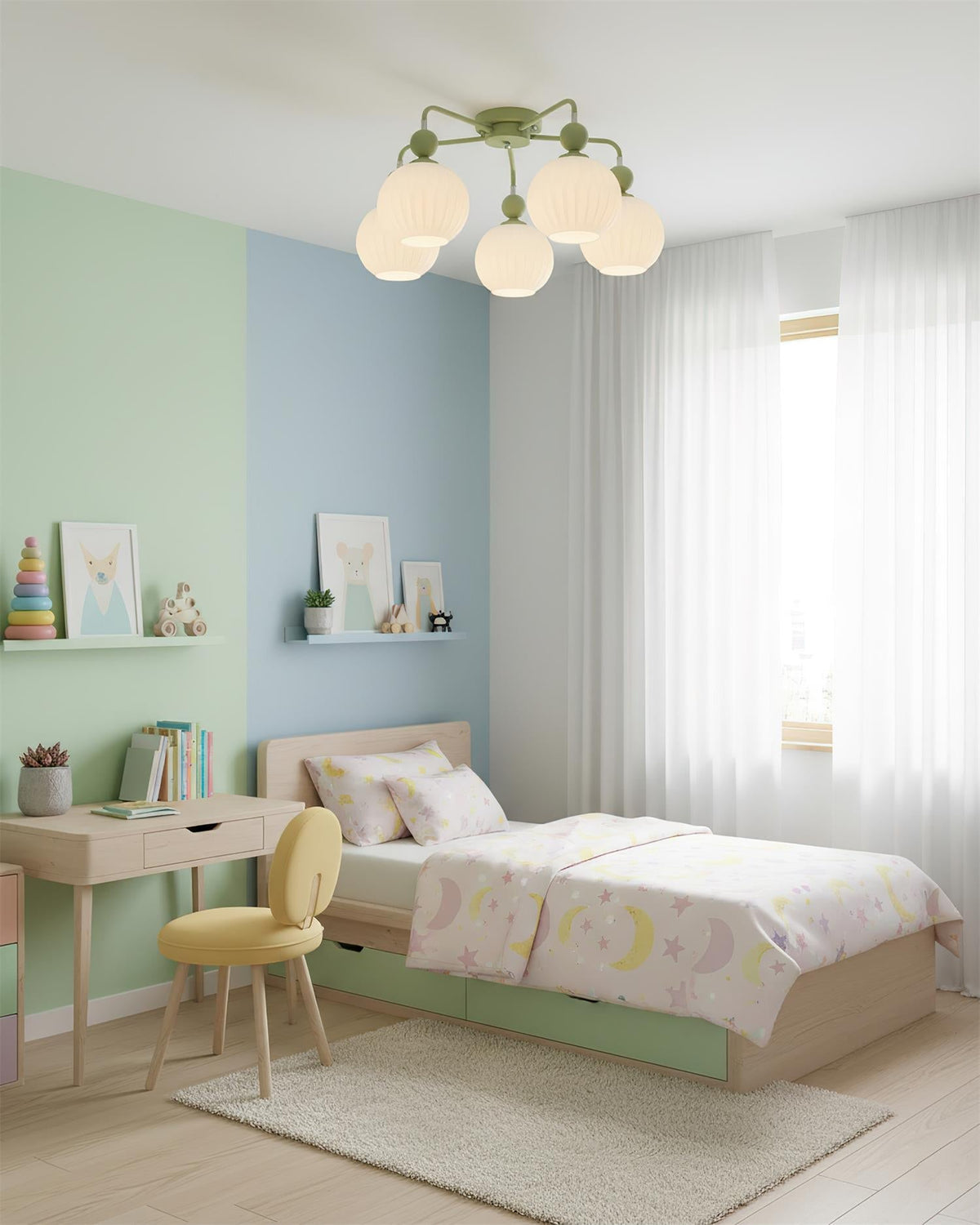 Multi-Light Glass Pendant Ceiling Fixture