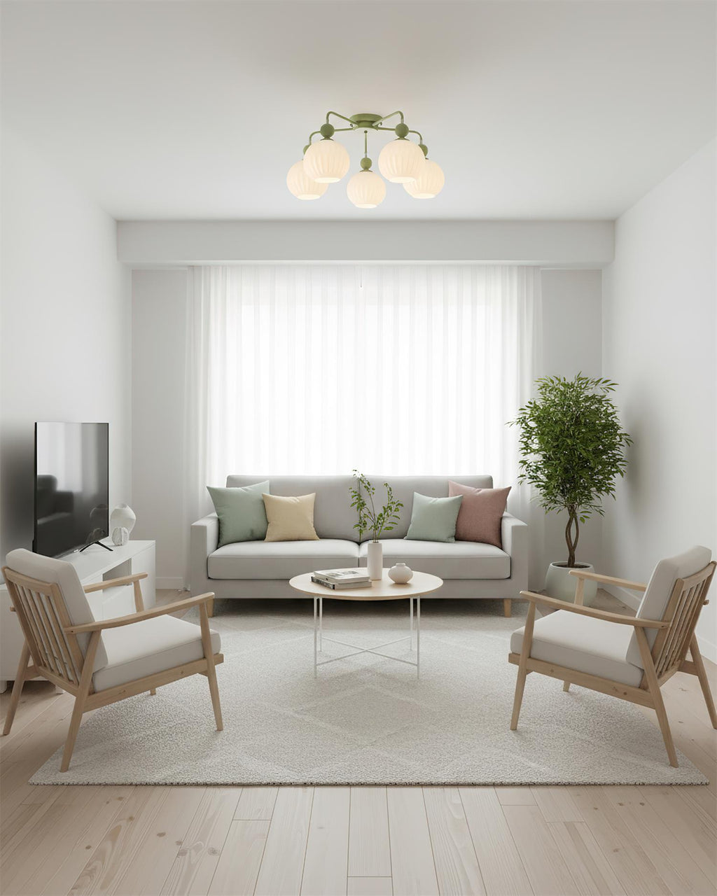 Multi-Light Glass Pendant Ceiling Fixture