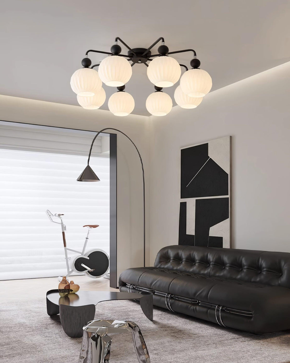 Multi-Light Glass Pendant Ceiling Fixture