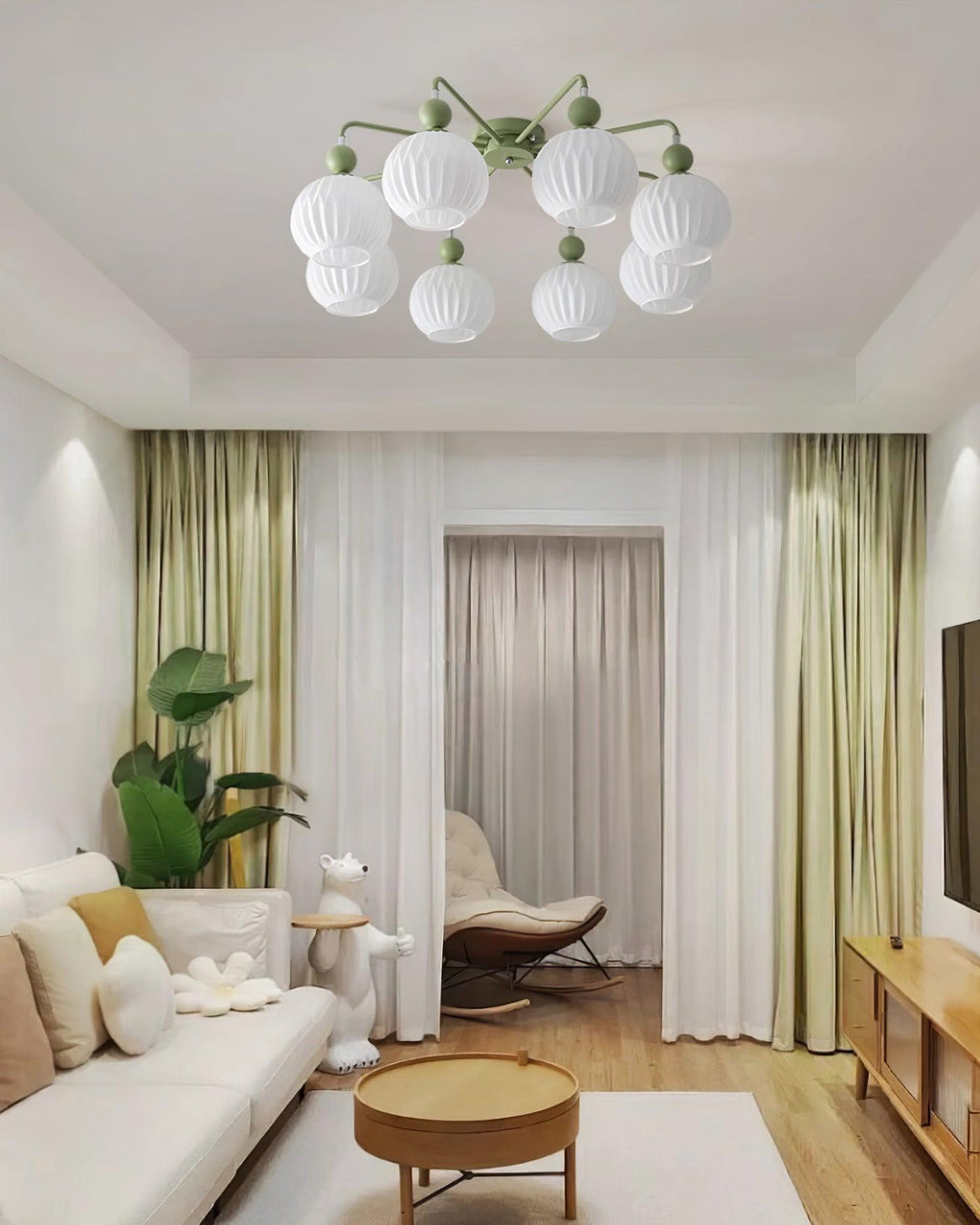 Multi-Light Glass Pendant Ceiling Fixture