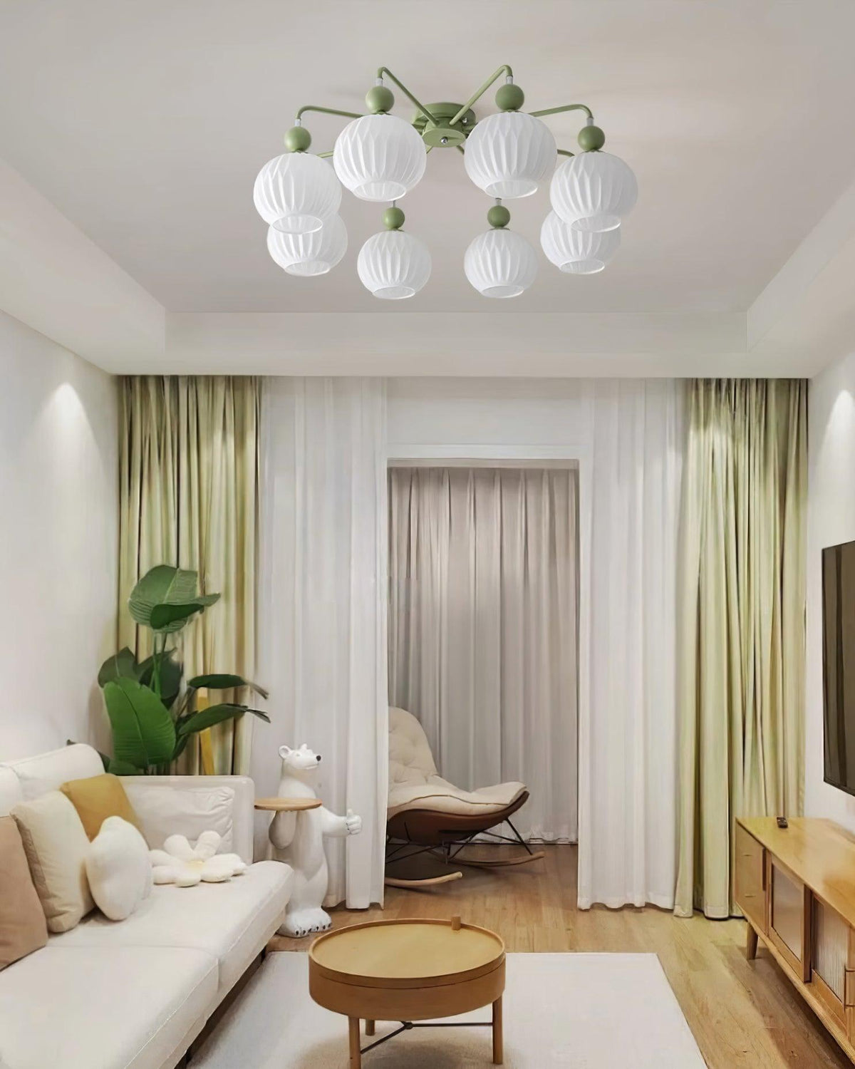 Multi-Light Glass Pendant Ceiling Fixture