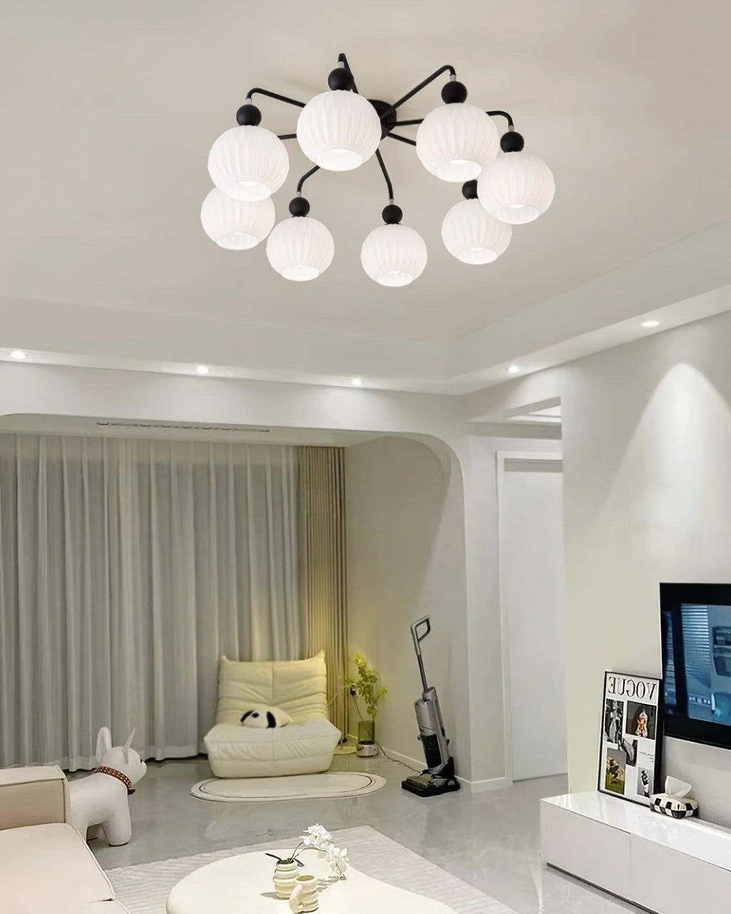 Multi-Light Glass Pendant Ceiling Fixture