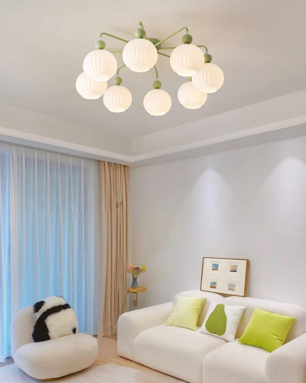 Multi-Light Glass Pendant Ceiling Fixture