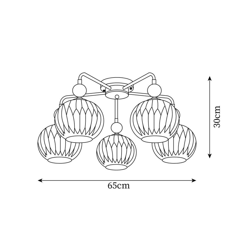 Multi-Light Glass Pendant Ceiling Fixture