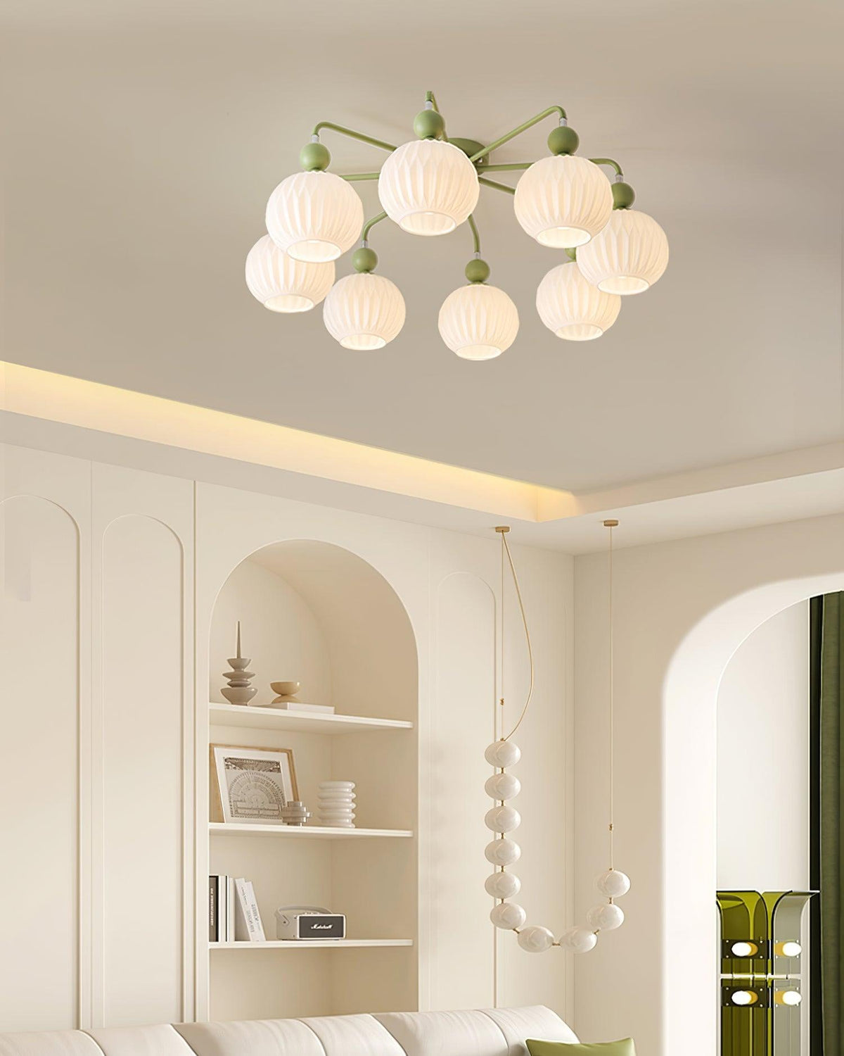 Multi-Light Glass Pendant Ceiling Fixture