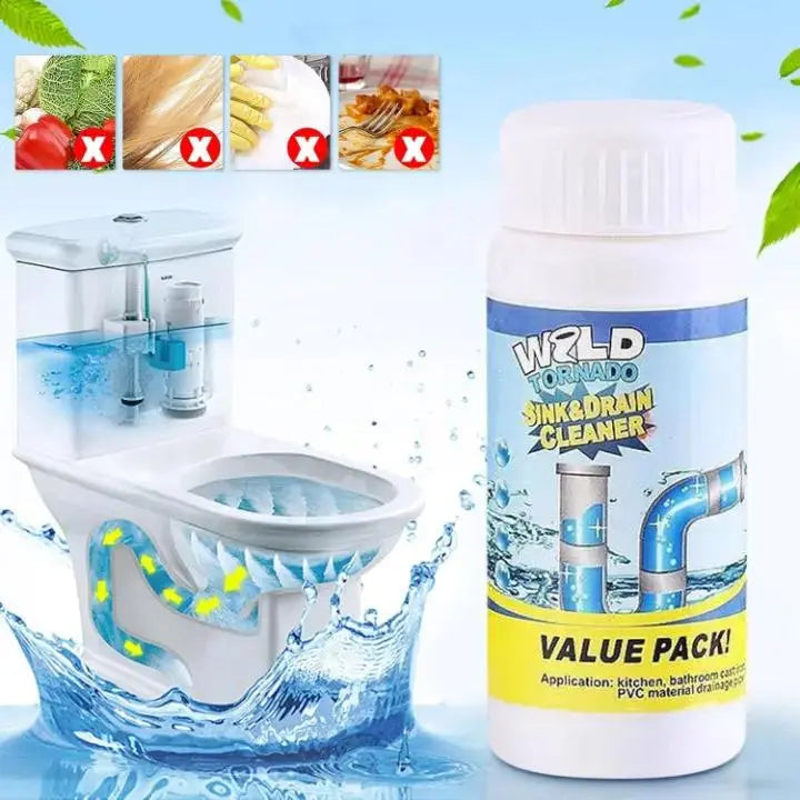 Drain Cleaner Powder – Unclogs Pipes Fast & Chemical-Free Maintenance