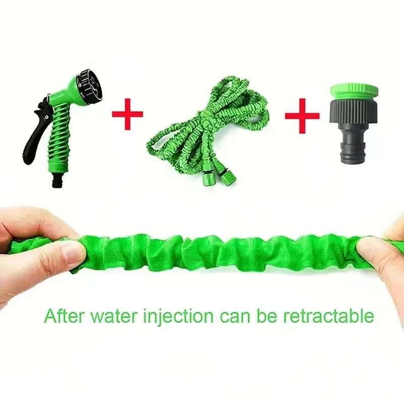 Expandable Garden Hose – 7-Function Spray Gun, Expands 3× & Lightweight