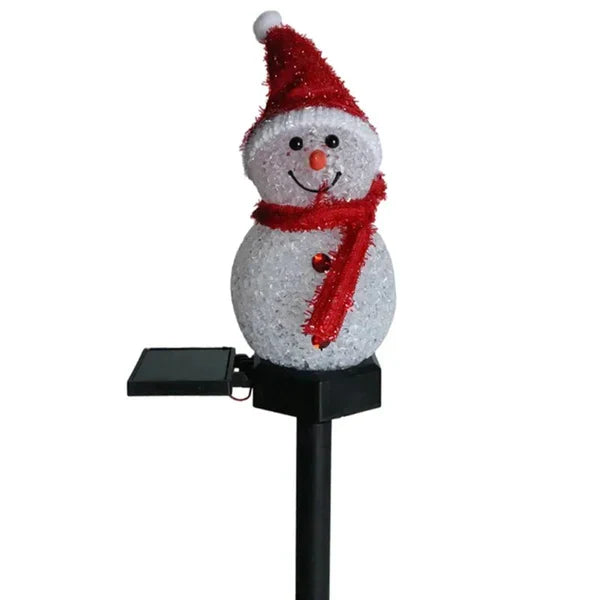 Solar-Powered Snowman Lamp Outdoor Christmas