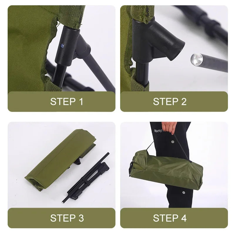Ultralight Camping Folding Chair – Padded Seat & Portable Outdoor Comfort