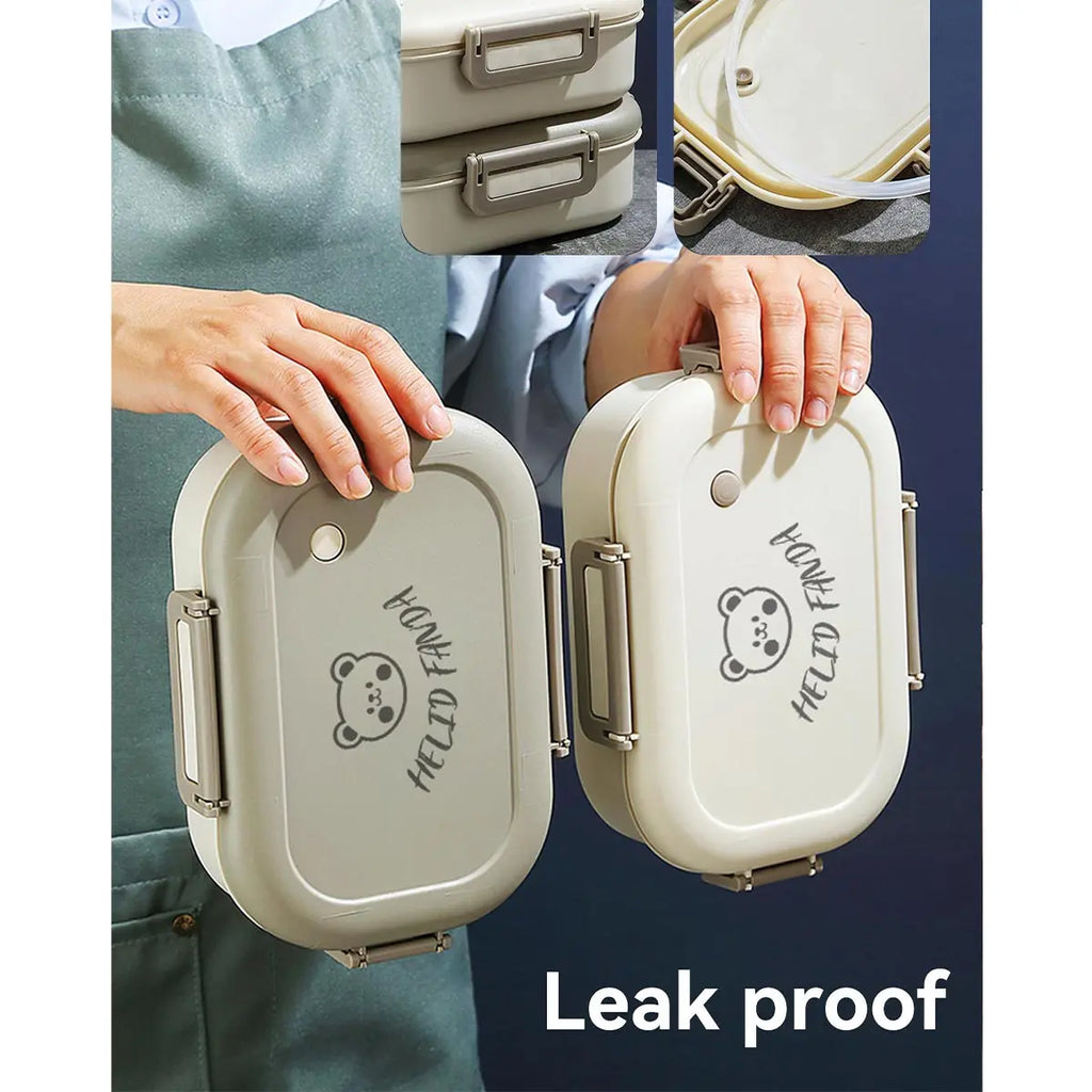 Bento Lunch Boxes – 3-Compartment 800ml, Leak-Proof &amp; Microwave Safe