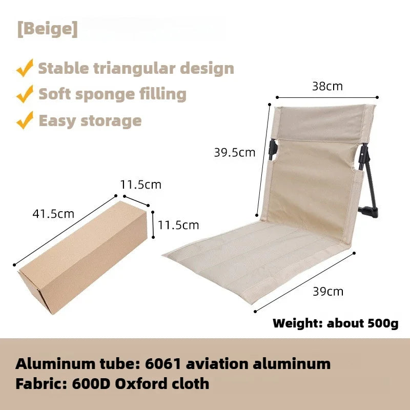 Ultralight Camping Folding Chair – Padded Seat & Portable Outdoor Comfort