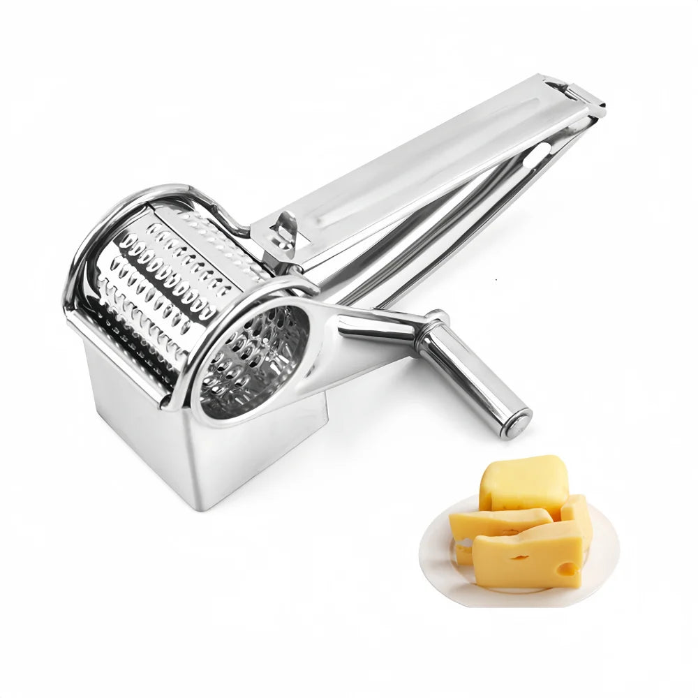 Rotary Cheese Grater – Stainless Steel Hand Crank & Easy Kitchen Shredder