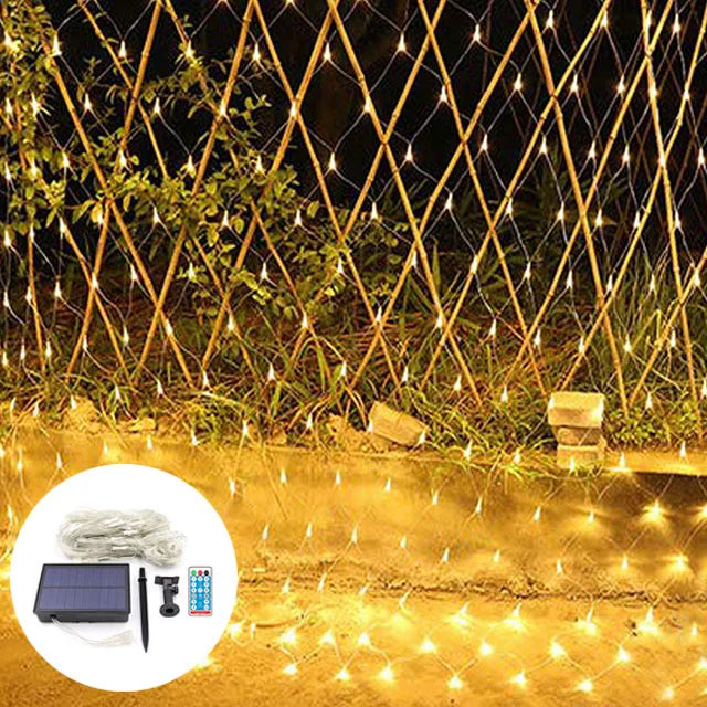 Solar LED Net Lights Outdoor Christmas Lighting Net