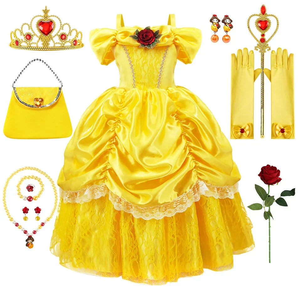 Girls’ Princess Costume Dress and Accessory Set