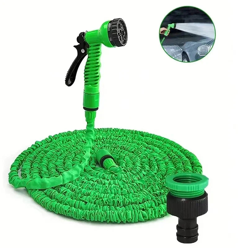 Expandable Garden Hose – 7-Function Spray Gun, Expands 3× & Lightweight