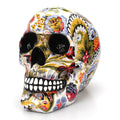 Decorative Halloween Skull with Mexican Floral Pattern