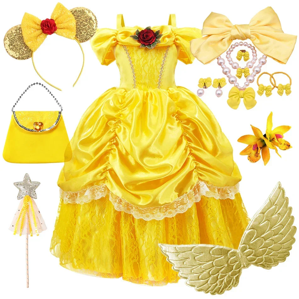 Girls’ Princess Costume Dress and Accessory Set