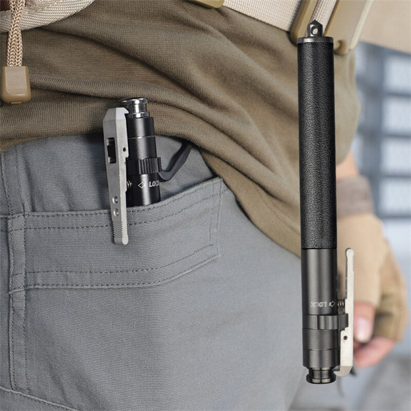 Extendable Steel Self-Defense Baton – Retractable Street Guard Safety Stick