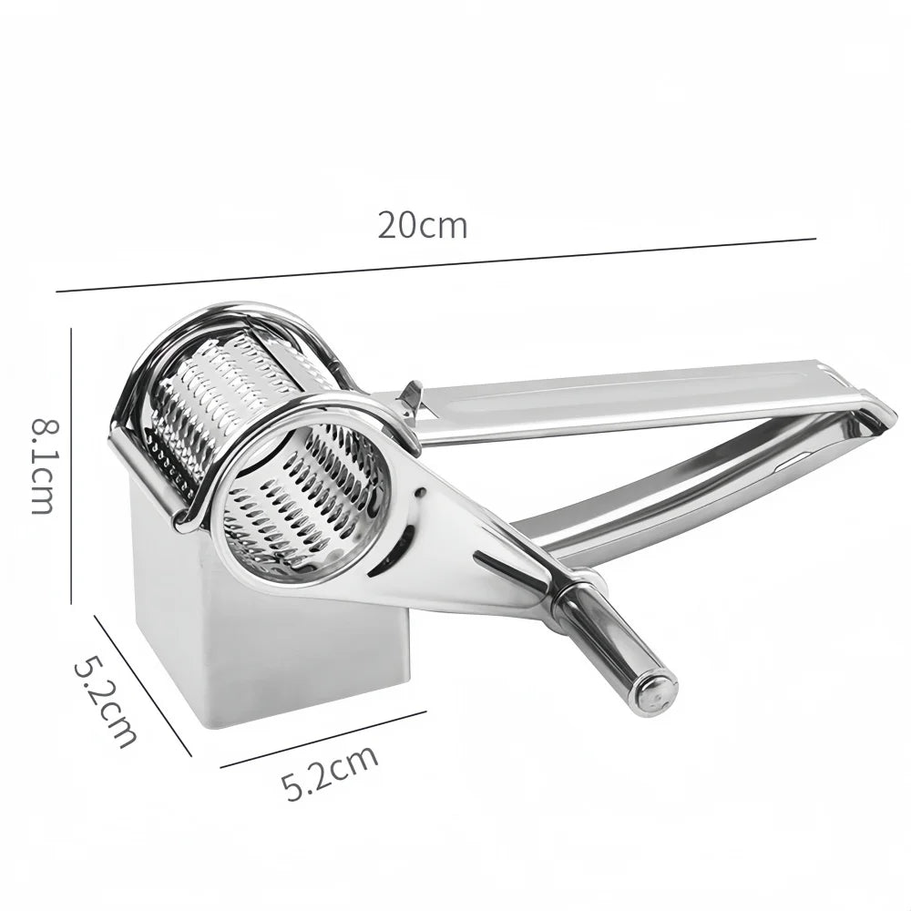 Rotary Cheese Grater – Stainless Steel Hand Crank & Easy Kitchen Shredder